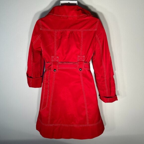 Guess Vintage SZ M Red Waterproof Coat Closet Staple 90's Travel Retro Timeless - Picture 7 of 9